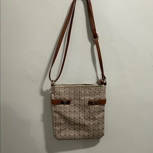 Tommy Hilfiger Beige and Brown Crossbody Bag